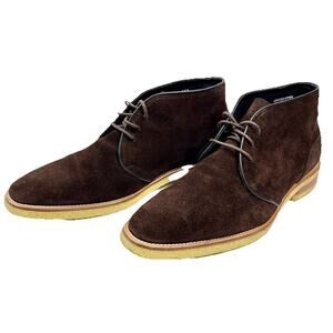 Calzoleria Toscana Mens Brown Suede Chukka Boots Vibram‎ Soles EU 44 US 11 Rare